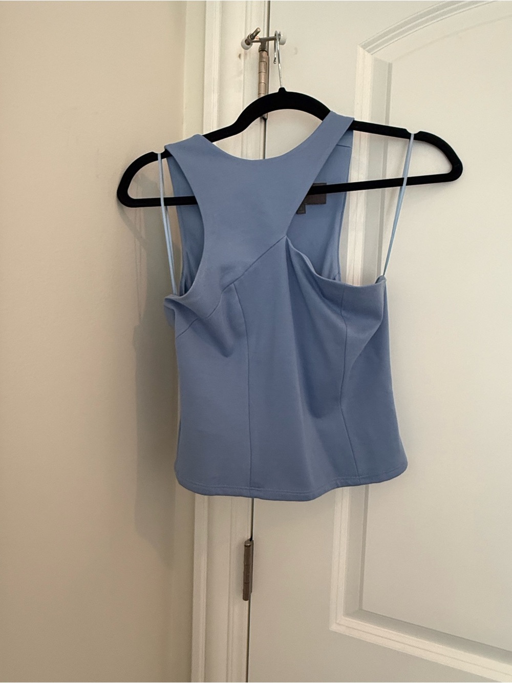 Sunday in Brooklyn Light Blue Sculpted Tank Top
